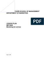 Lesson Plan On Service Marketing