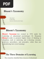 Bloom's Taxonomy