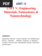 UNIT V: Engineering Materials, Nanoscience & Nanotechnology