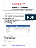 Using Mail Merge Word 2019