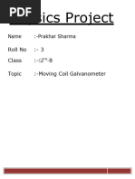 Moving Coil Galvanometer