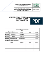 ALB-PO-SGC-015 Construcción Portón de Acceso para Planta Piloto Rev. 0