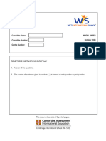 IGCSE VII French 1st Sem Model Paper