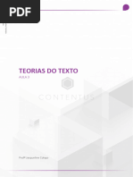 Teorias Do Texto: Aula 3