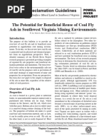 The Potential For Beneficial Reuse of Coal Fly