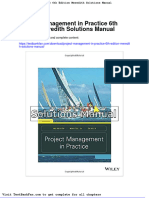 Project Management in Practice 6th Edition Meredith Solutions Manual