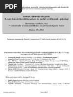 Psicologi e Guida Protocollo Neuropsicologico Regione Veneto