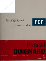 QUIGNARD Pascal - La Barque Silencieuse