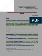 Analisar - A Inclusão Da Criança Com Deficiência No Contexto Da Escola Pública