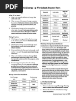 Heat & Energy Answers To Workbook Pages