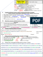 CORRECTION 1 Unit One Quiz One Version 1 BY ENGLISH WITH SIMO