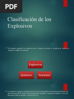 Clasificación de Los Explosivos