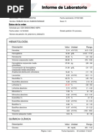 Informe de Laboratorio: Hematología