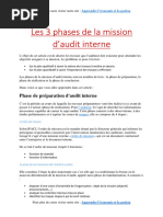 Les 3 Phases de La Mission D'audit Interne