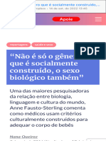 Não É Só o Gênero Que É Socialmente Construído, o Sexo Biológico Também - AzMina