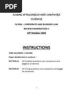 Mock Exam No. 2 - 13th October 2023