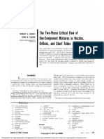 The Two-Phase Critical Flow of One-Component Mixtures in Nozzles, Orifices, and Short Tubes