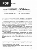 Inverse Theory Applied To Multi-Source Cross-Hole Tomography. Acoustic Wave-Equation Method'