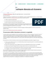 Incapacità Di Urinare Dovuta Al Ricovero in Ospedale - Argomenti Speciali - Manuale MSD, Versione Per I Pazienti