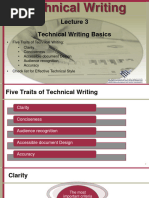 Lecture 3 - Technical Writing - Technical Writing Basics