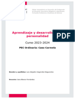 PEC Trabajo Aprendizaje y Desarrollo de La Personalidad