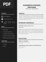 White Simple Student CV Resume