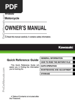 Kawasaki w800 2015 Owner Manual