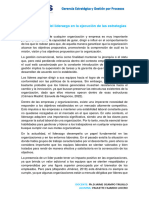 La Importancia Del Liderazgo en La Ejecución de Las Estrategias