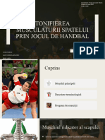 Tonifierea Musculaturii Spatelui Prin Jocul de Handbal