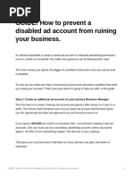 GUIDE How To Prevent A Disabled Ad Account From Ruining Your Business.