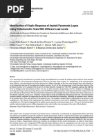 Identification of Elastic Response of Asphalt Pave