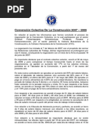 Comunicado Convención Colectiva de La Construcción 2007 - 2009.