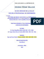 Factores de Riesgo Asociados A La Depresion en Adolescentes en El C.S. Mental Comunitario Musuq Rikchay Vista Alegre Ayacucho Peru