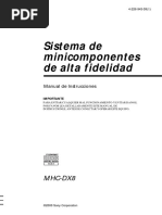 Sistema de Minicomponentes de Alta Fidelidad: Mhc-Dx8