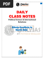 PSIR - Ethnic Conflict in South Asia - River Water Disputes in South Asia - Daily Classnotes