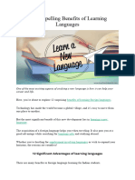 Benefits of Learning Languages