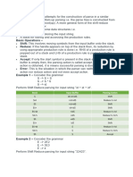 Shift Reduce Parser