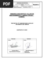 Memoria Descriptiva Taller de Mantto Mecánico Y OOOCC - CUMBRA - Rev 0..