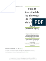 Formato de Plan de Inocuidad para La Huerta