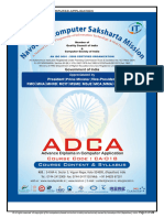 Advance Diploma in Computer Application A D C A