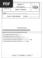 2958 - Chemistry Grade 8 2023-2024 Booklet 1