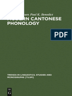 Modern Cantonese Phonology