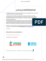 Formulario Solicitud EMPRENDIUN