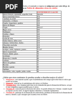 Alimentos Ricos en Calcio