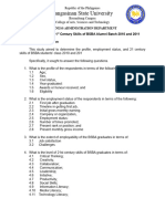 4 3 FINAL - SOP Questionnaire Employability 21st Century Skills Year 2010 and 2011