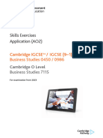 Skills Exercises - Application (AO2)