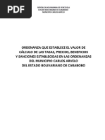 Proyecto de Ordenanza Sustitucion Del Petro