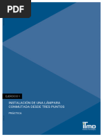 Instalación de Una Lámpara Conmutada Desde Tres Puntos: Práctica