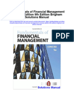 Fundamentals of Financial Management Concise Edition 9th Edition Brigham Solutions Manual