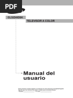 Manual Del Usuario: Televisor A Color